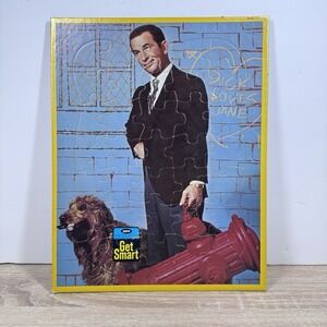 Vintage Get Smart Jaymar Tray Puzzle 1960s TV Show Don Adams Dog Retro Spy